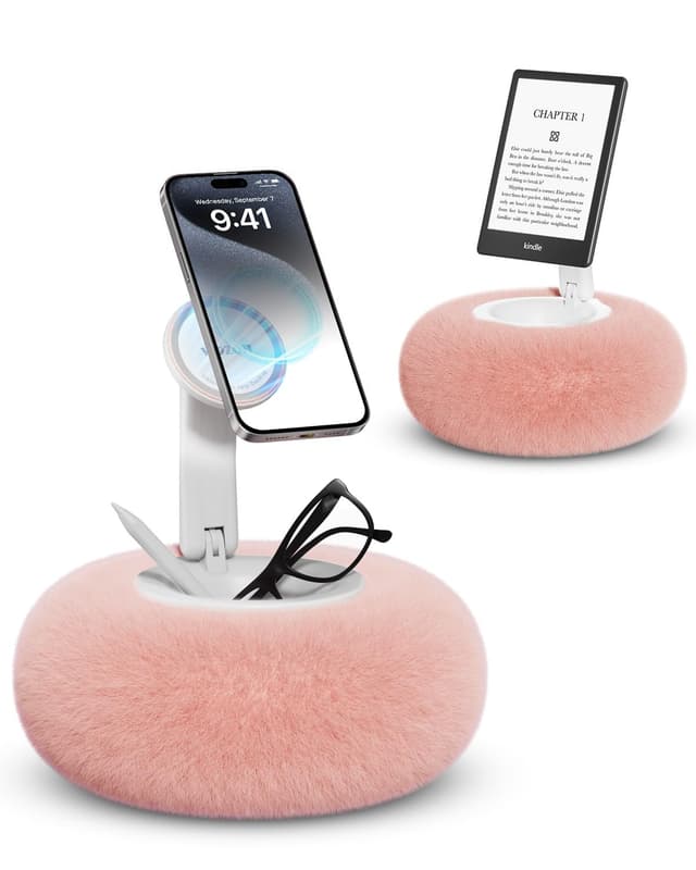 Viozon Handy Halterung Magnet für Bett Kindle Kissen Rosa 📱📚