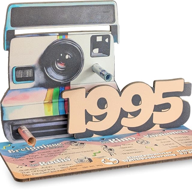 30. Geburtstag - Damals.. 1995 3D-Holzkarte 🎉