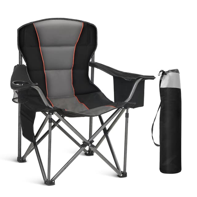 🏕️ Hochpunkt Sports Campingstuhl Faltbar 200kg Klappstuhl Gepolstert mit Getränkehaltern 🔝