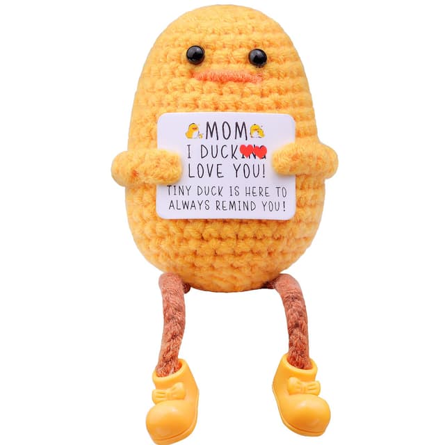 Mwmoeen Pocket Hug Positive Ente - Kreative Strickwolle Ente 🐥