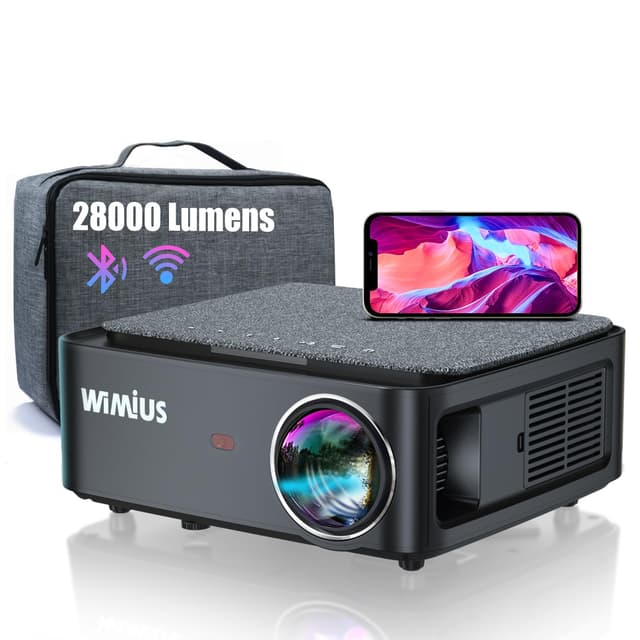 WiMiUS K1 Full HD 1080P 1200 ANSI Lumen Beamer 5G WiFi Bluetooth Heimkino 4K Unterstützung