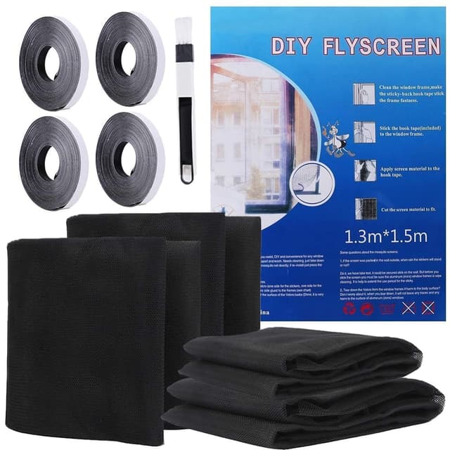 🪰🪲 YANGTE Fliegengitter Fenster Insect Stop 4 Stück 130x150 cm - 4er-Set für effektiven Insektenschutz!