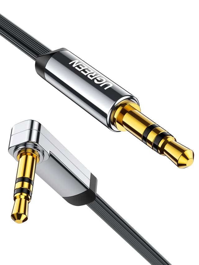 UGREEN Aux Kabel Auto 3.5 mm klinkenkabel 90 Grad mit Winkelstecker 🎵