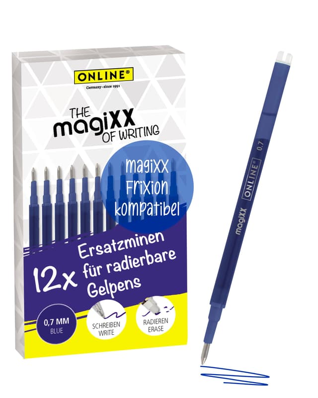 Online 12x Radierbare Ersatzminen für Gelstift 🖊️🔵