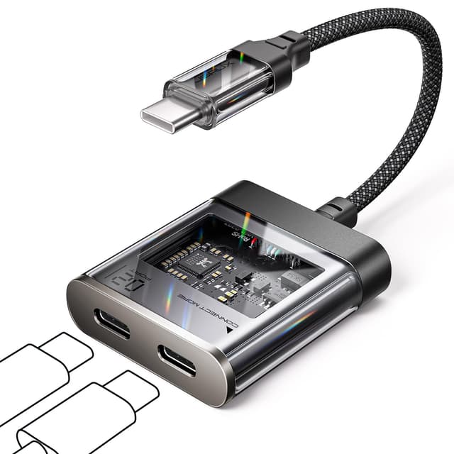 JSAUX USB C Splitter, 2 in 1 Typ C Kopfhörer und Ladegerät Adapter 🎧🔌
