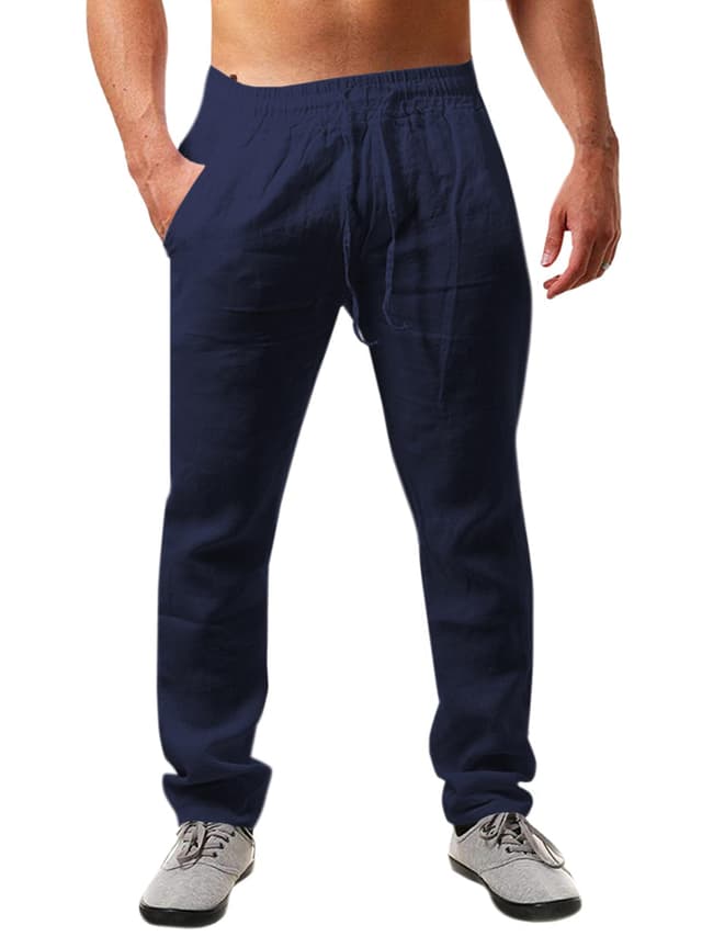 👖 Herren Leinenhose für Sommer - Loose Fit Freizeithose 🏖️