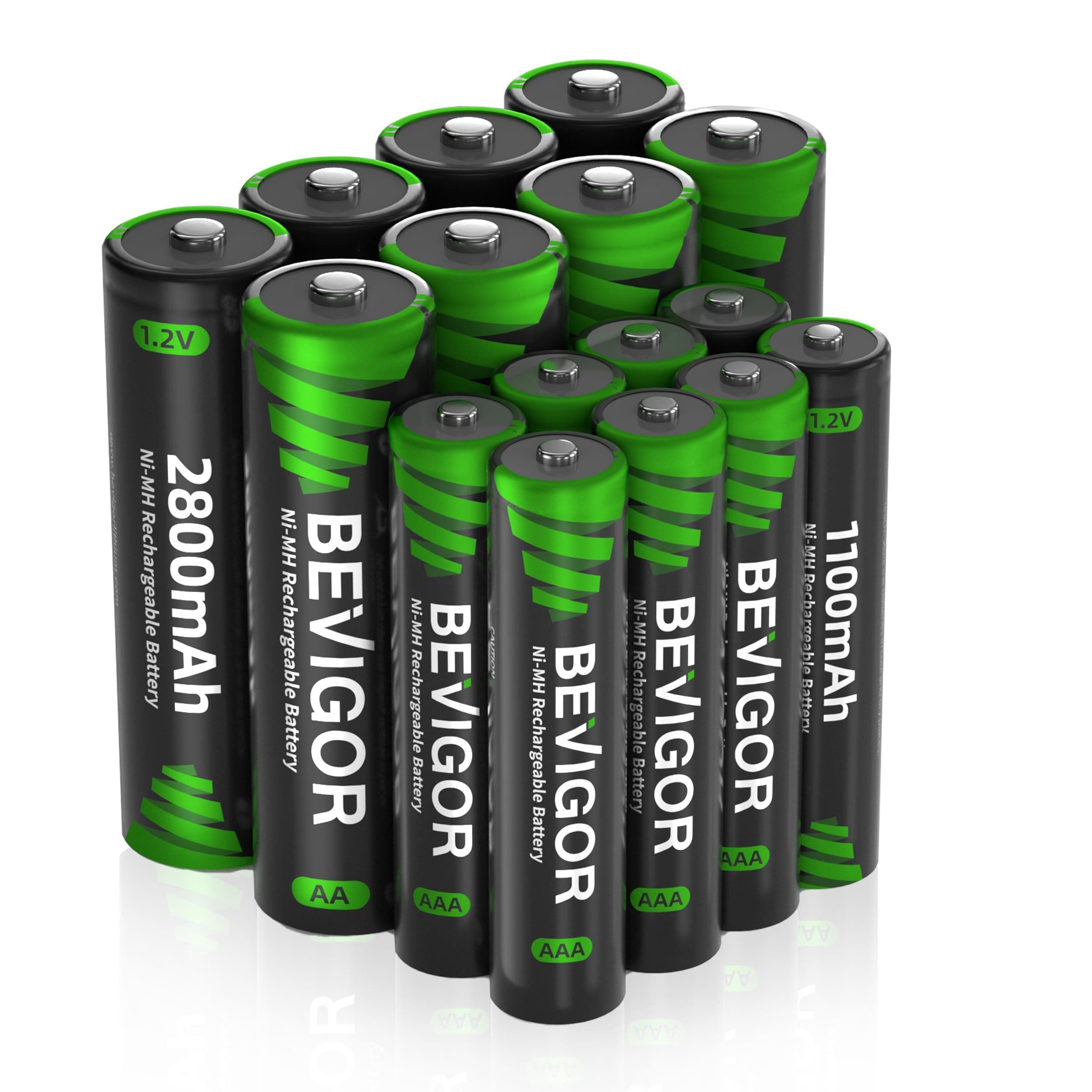 🔋 BEVIGOR AA AAA Akku Set - 16 Stück 1.2V NI-MH wiederaufladbare Batterien 🌟
