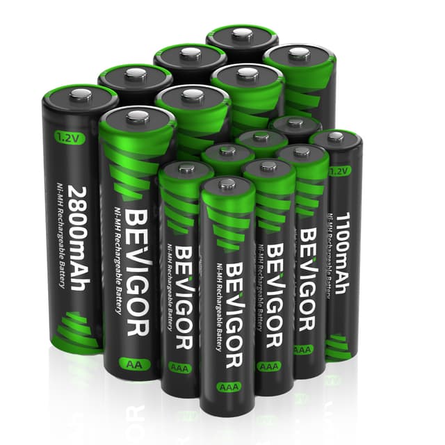 🔋 BEVIGOR AA AAA Akku Set - 16 Stück 1.2V NI-MH wiederaufladbare Batterien 🌟