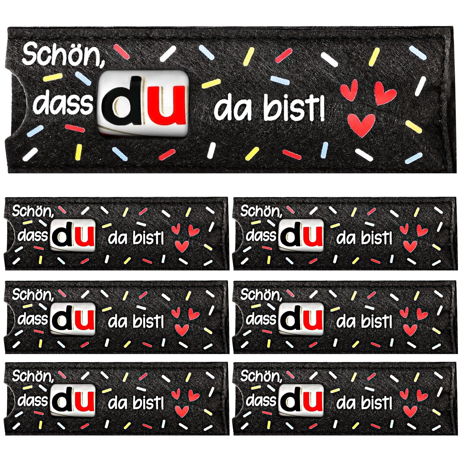 🎁 6pcs Schön dass du da bist Geschenke - Gastgeschenke Hochzeit Konfirmation Geburtstag Taufe Abschluss
