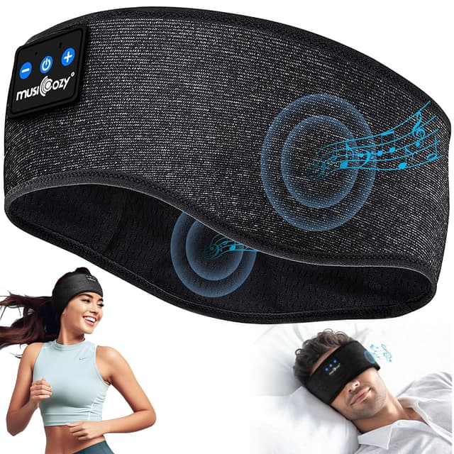 🎧 MUSICOZY Schlafkopfhörer Bluetooth 5.4 - Sport-Kopfhörer für Seitenschläfer 🎶