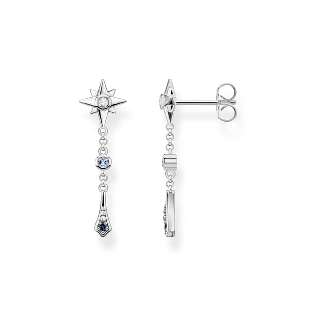 Thomas Sabo Ohrringe Royalty Stern mit Steinen 925 Sterling Silber H2209 Silberfarben ⭐️💎