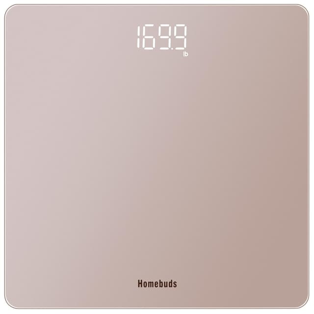 Homebuds Digitale Waage Personen in Roségold mit LED-Anzeige | Hohe Präzision und einfache Bedienung 🌟