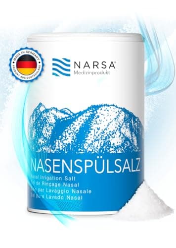 🌿👃 NARSA Nasenspülsalz für Nasendusche 200 Portionen Vorteilspackung | 375g in XXL Dose - Angebot!