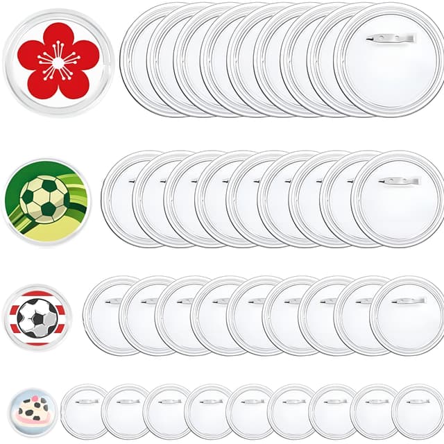 40 Stück Button Maker DIY Acryl - 25/37/44/58 mm Button Selber Machen 👕📸