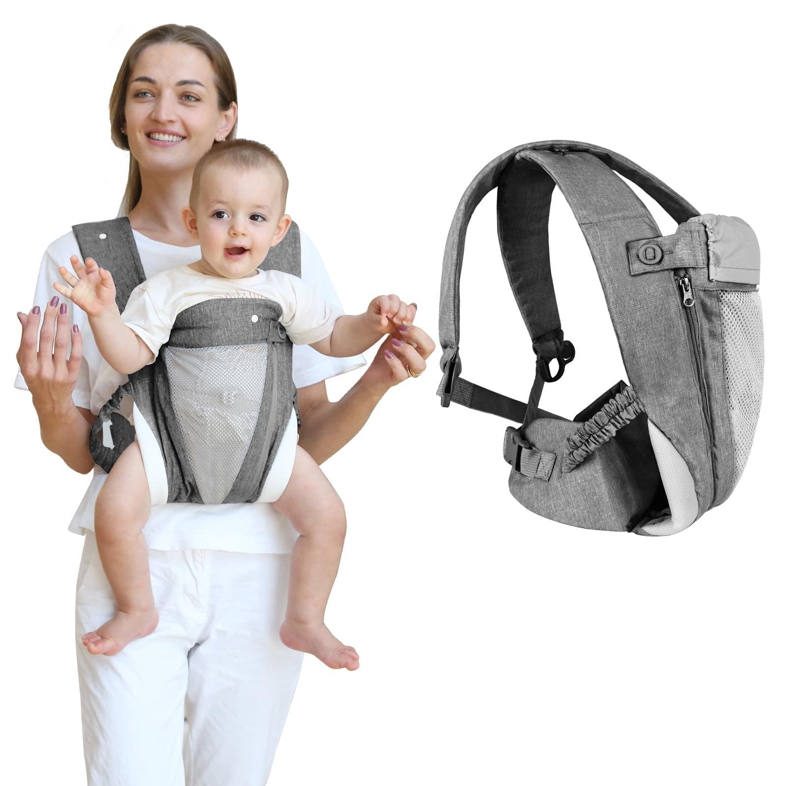 Aolso Tragetuch Baby, Babytrage für Neugeborene ab Geburt, Baby Bauchtrage Rückentrage 👶🎒
