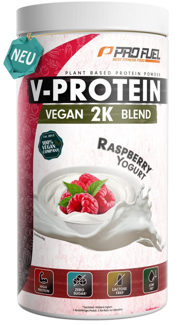 Angebot: Veganes Proteinpulver Himbeere-Joghurt 1kg