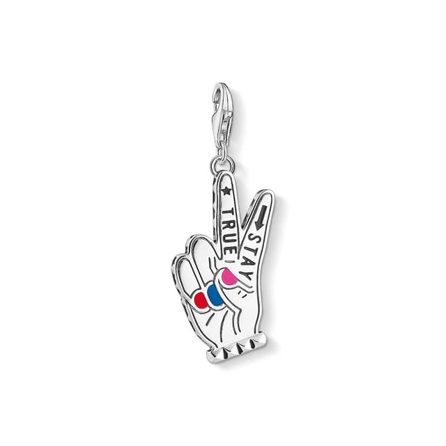 Thomas Sabo Damen Charm-Anhänger Stay True Charm Club 925 Sterling Silber