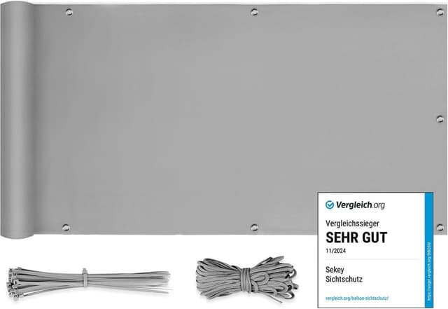 Sekey Balkon Sichtschutz Balkonabdeckung Balkonverkleidung blickdichte Wind- und UV-Schutz