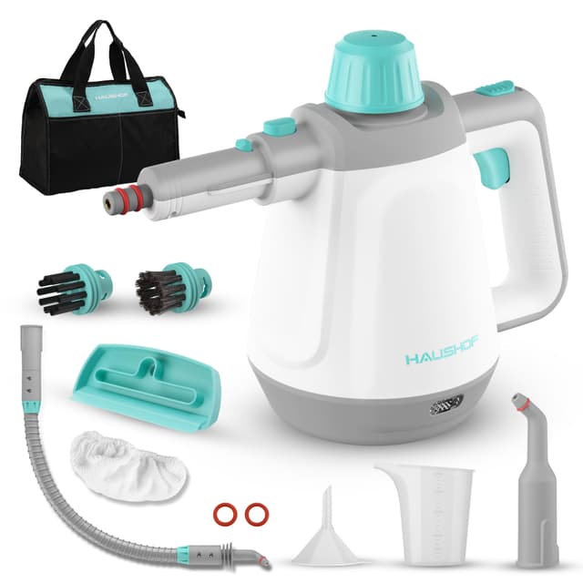 HAUSHOF Dampfreiniger Handgerät 450ml, 1200W Hand Dampfreiniger 🌟