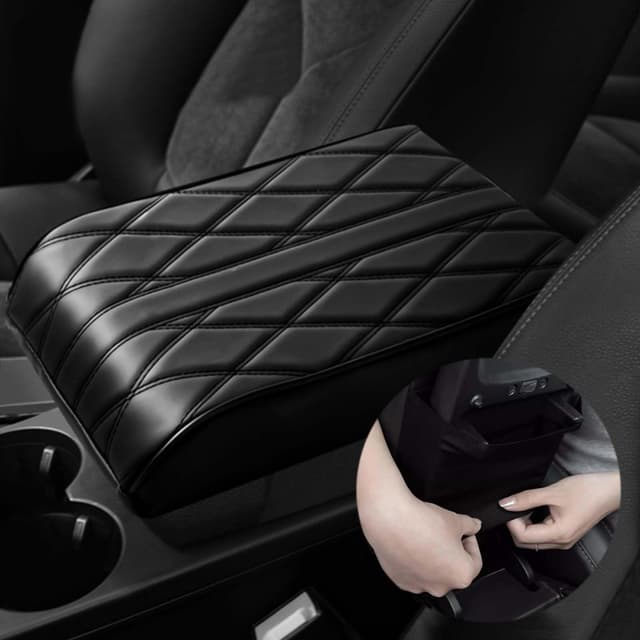 🚗 TINGTING Schwamm Armlehne Auto - Universelle Auto Armlehnenabdeckung in Schwarz