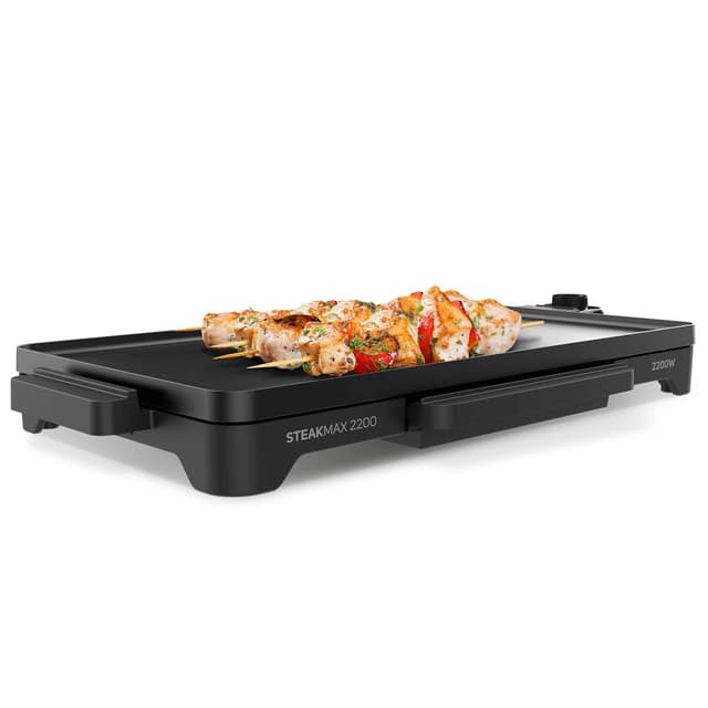 🔥 Taurus Steakmax 2200 – Elektrische Grillplatte 2200W Schwarz 🍳🥩