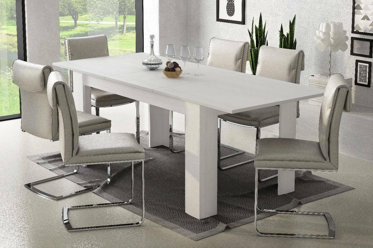 Dmora Ausziehbarer Esstisch in Weiß Bianco 160x79 cm 🌟