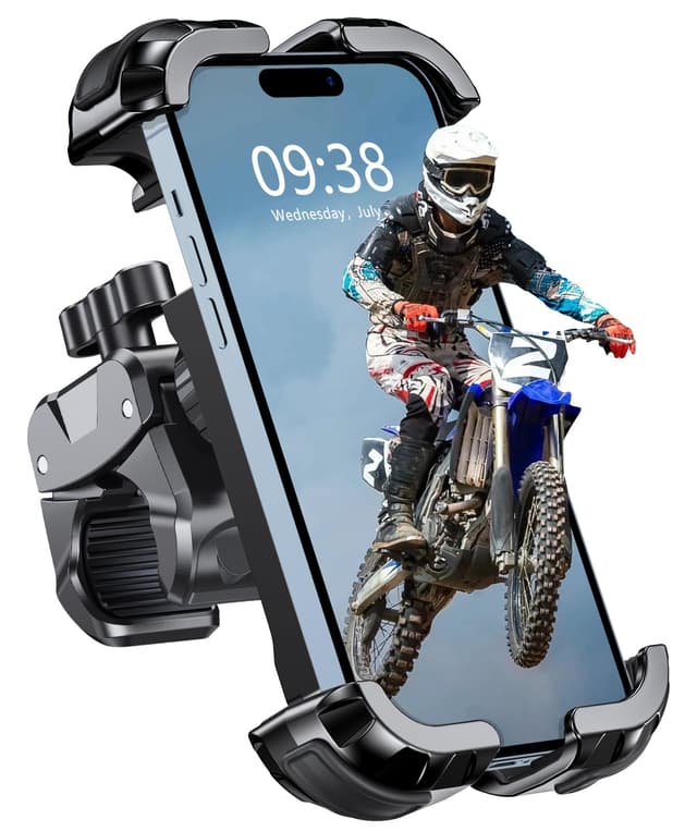 🏍️ Babacom Handyhalterung Motorrad [1s Auto-Sperre] [360° Anti-Shake] Fahrrad Lenker Halterung