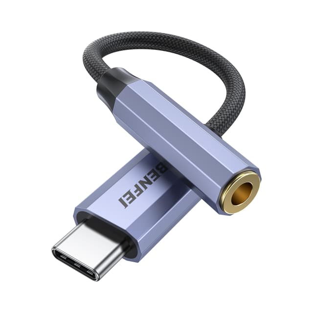 BENFEI USB Typ C auf 3.5mm Kopfhörer Jack Adapter mit DAC Chip