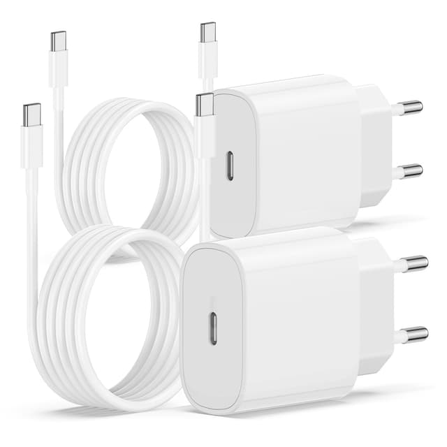 🔋 2Pack iPhone 15 16 Ladegerät mit Ladekabel - Schnellladegerät USB C 20W 📱