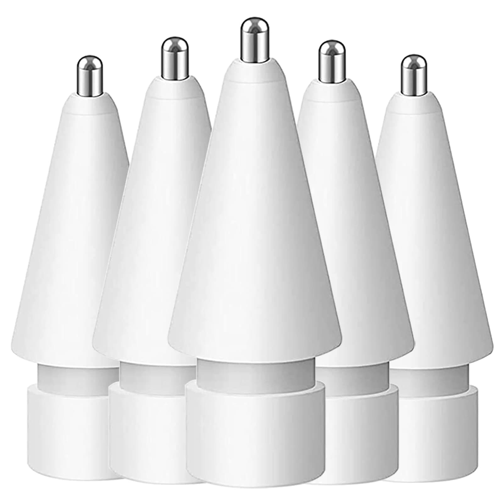 🍎🖊️ 5 Stück Spitzen Ersatz für Apple Pencil 1/2/Pro Generation - Weiß
