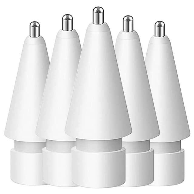 🍎🖊️ 5 Stück Spitzen Ersatz für Apple Pencil 1/2/Pro Generation - Weiß