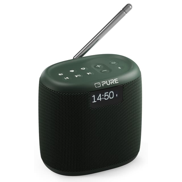 🌲🔊 Pure Woodland Mini Outdoor Lautsprecher mit Bluetooth & DAB+/FM Radio - Grün Mini