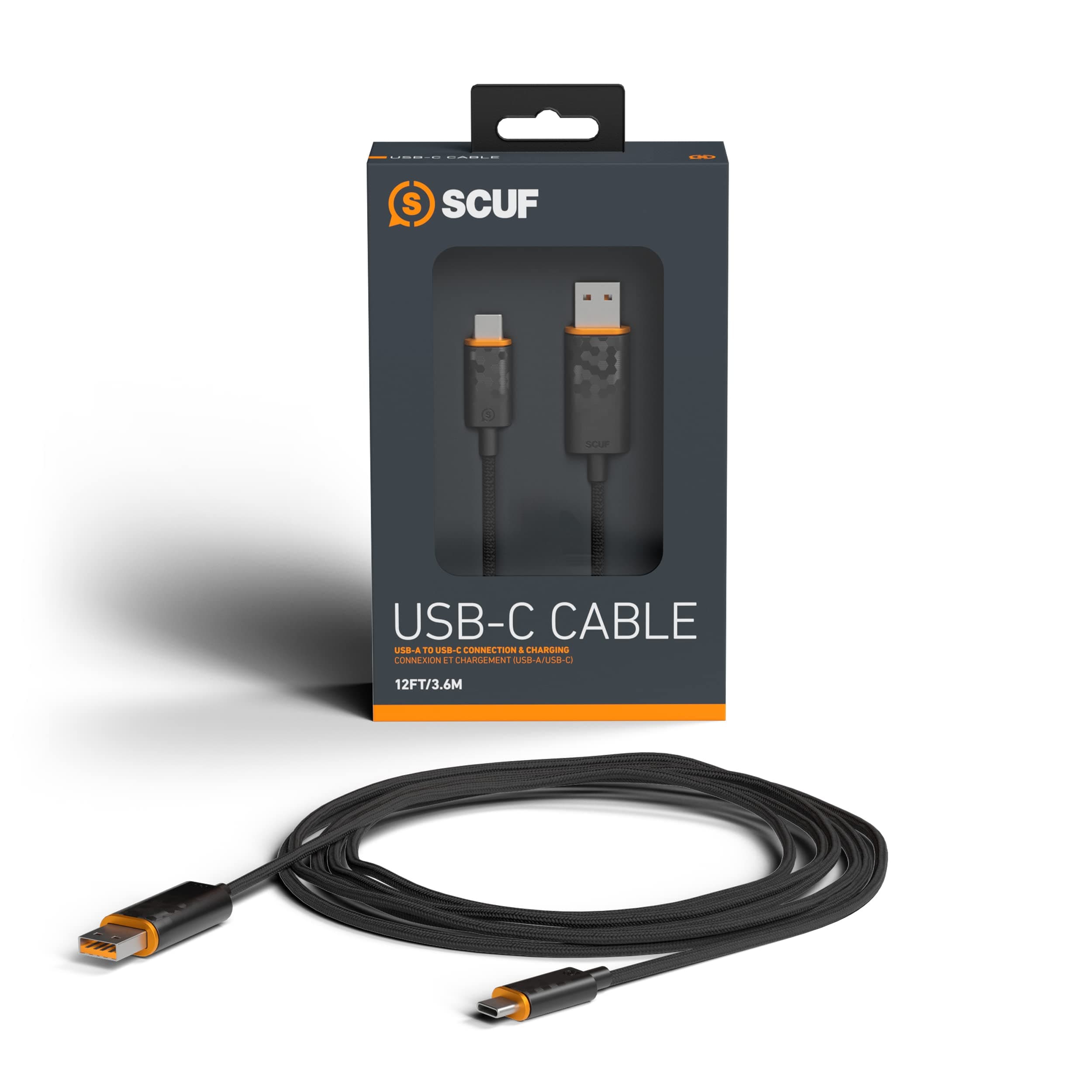 🎮 SCUF Geflochtenes USB-C-Kabel 10 Fuß - Schwarz Schwarz 📱