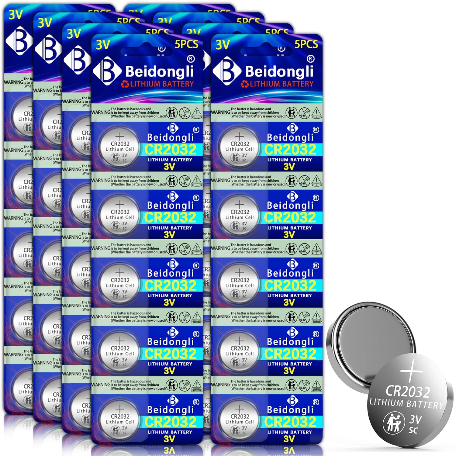 CR2032 3V Lithium Knopfzellen - 40 Stück 🔋【5 Jahre Garantie】