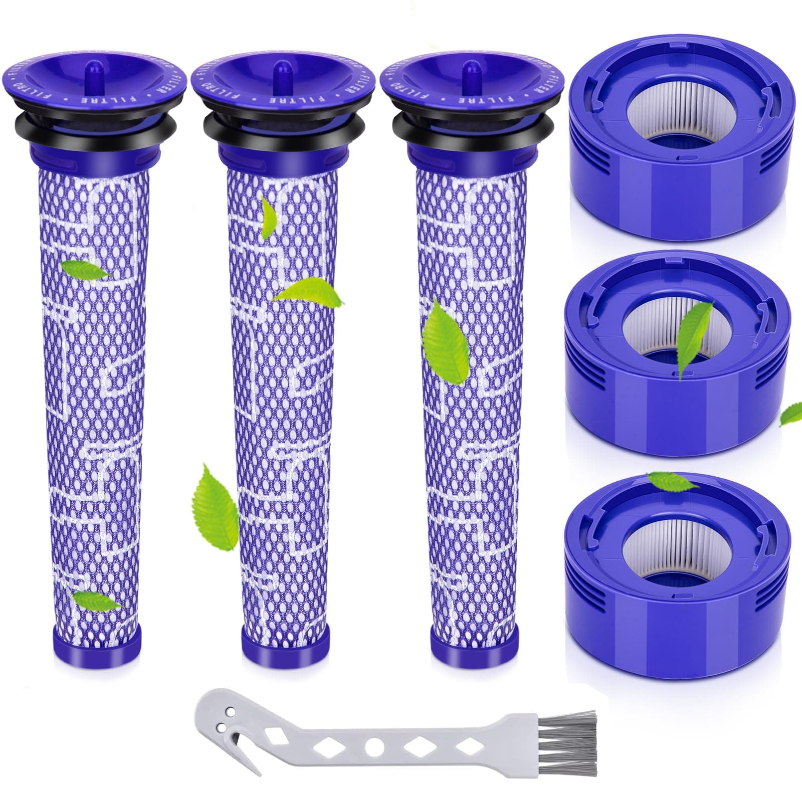 🌟🔥 Angebot: Smyidel V7 V8 Filter für Dyson - 3 HEPA-Nachmotorfilter-Kit & 3 Vorfilter Ersatzfilterkit