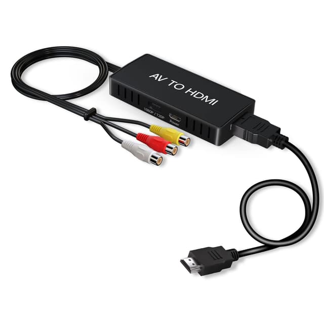 VIXLW RCA auf HDMI, AV zu HDMI Adapter 1080P, Mini Composite Adapter mit PAL/NTSC