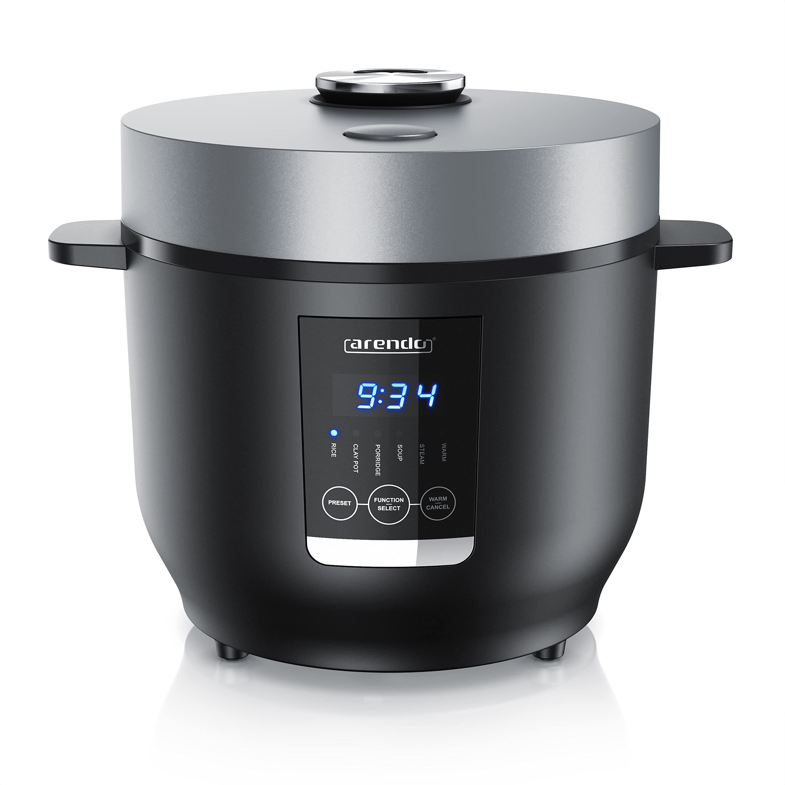 🍚🥢 Arendo - Reiskocher 2l inkl. Dampfgarer-Einsatz 🥢🍚
