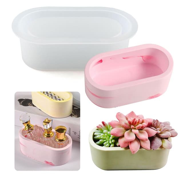 Epoxidharz Aufbewahrungsbox Silikonform für Schmuck und Blumentöpfe 🌿🌸