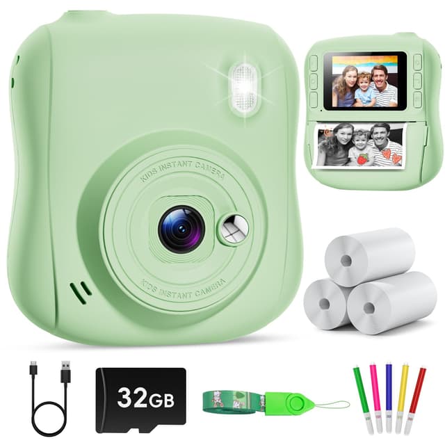 📸🎨 Hangrui Kinderkamera Sofortbildkamera: Geschenk für 3-12 Jungen und Mädchen 🎁