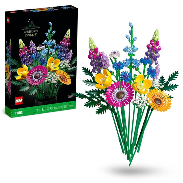 Lego Botanicals Wildblumenstrauß Set 🌼🌸 - Künstliche Blumen mit Mohn und Lavendel zum Basteln für Erwachsene