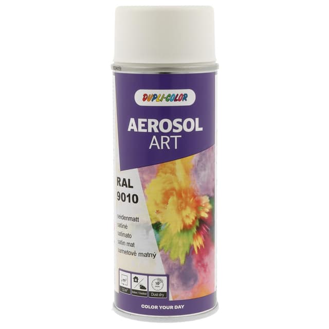 🎨 Dupli-Color 655821 AEROSOL ART RAL 9010 Reinweiß Seidenmatt 400 ml 🎨