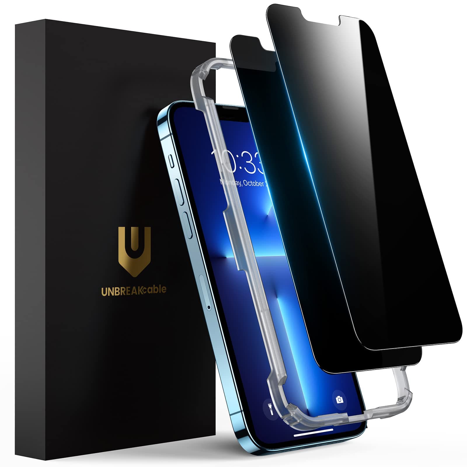 UNBREAKcable Sichtschutz Panzerglas für iPhone 13/13 Pro/14 📱🔒