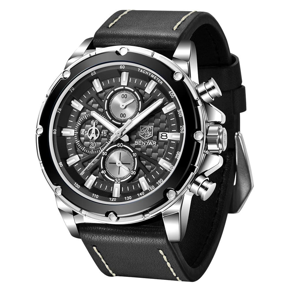 BY BENYAR Herrenuhr Quarzwerk Herren Chronograph ⌚🎁