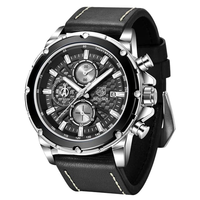 BY BENYAR Herrenuhr Quarzwerk Herren Chronograph ⌚🎁