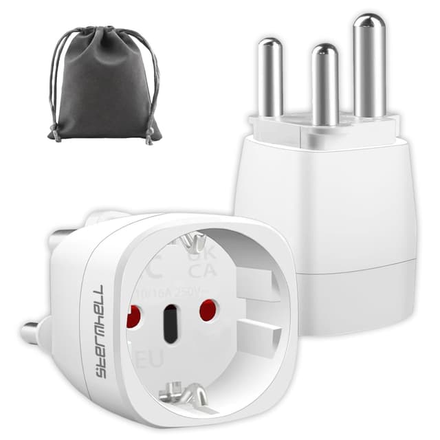2PC Reiseadapter für Südafrika 🚀 - Steckdose Typ M, EU nach Südafrika - 2 Stück EU nach Südafrika