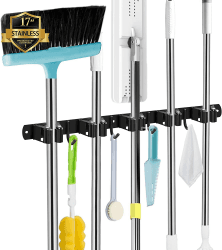 🧹🔨 AceMining Besenhalterung Wand - Schwarz Schwerlast Gerätehalter Angebot bei HelloDeals