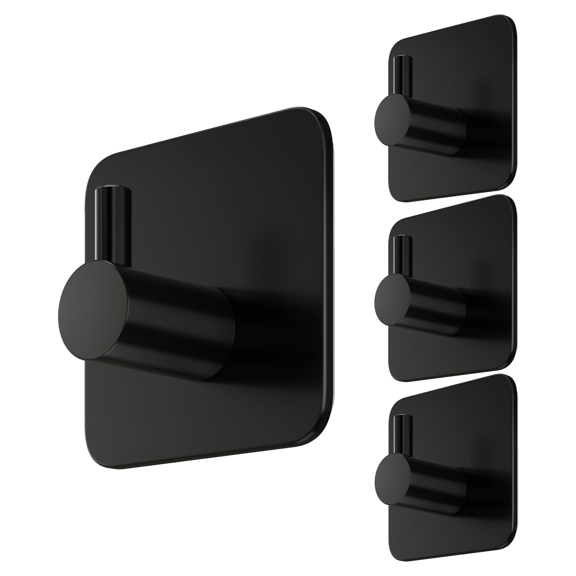 4smile Handtuchhalter ohne Bohren 4er Set Schwarz 🛁🌟