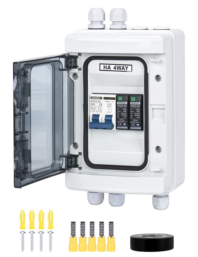 🌞🔌💡 PV DC Trennschalter Blitzschutz 40A 500VDC 20-40KA Solar Spannungsschutz - Angebot!