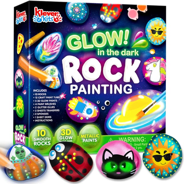 🎨🌟 SUPER Steine Bemalen Set - Kreativ Steinmalerei für Kinder