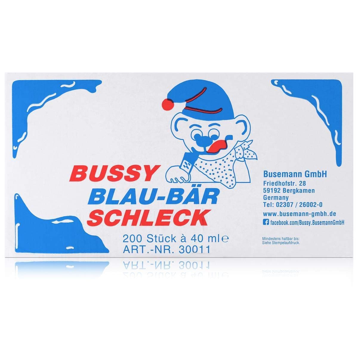🍹🐻 Bussy Schleck Drinks Blau Bär Waldbeer blau 200er Pack 200 x 40ml 🌳 8000ml